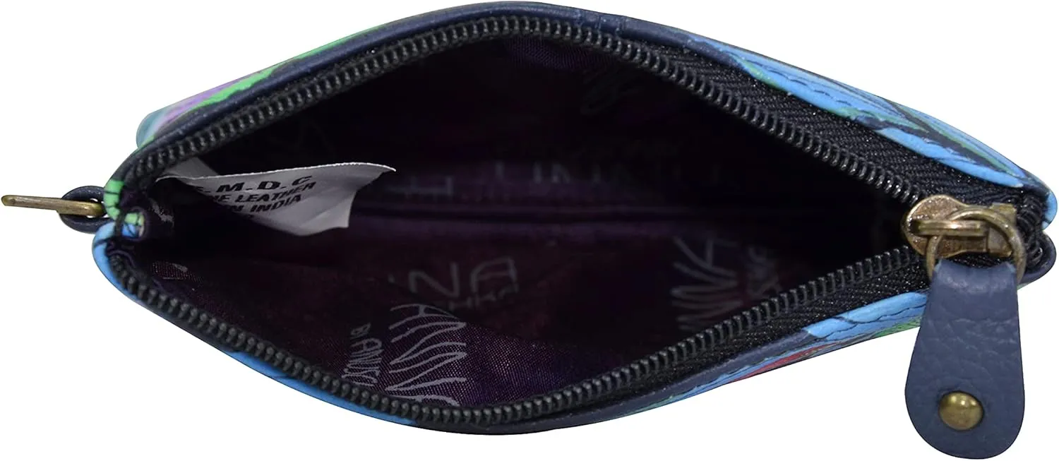 Anna by Anuschka Women's Hand Painted Leather Coin Pouch Purse