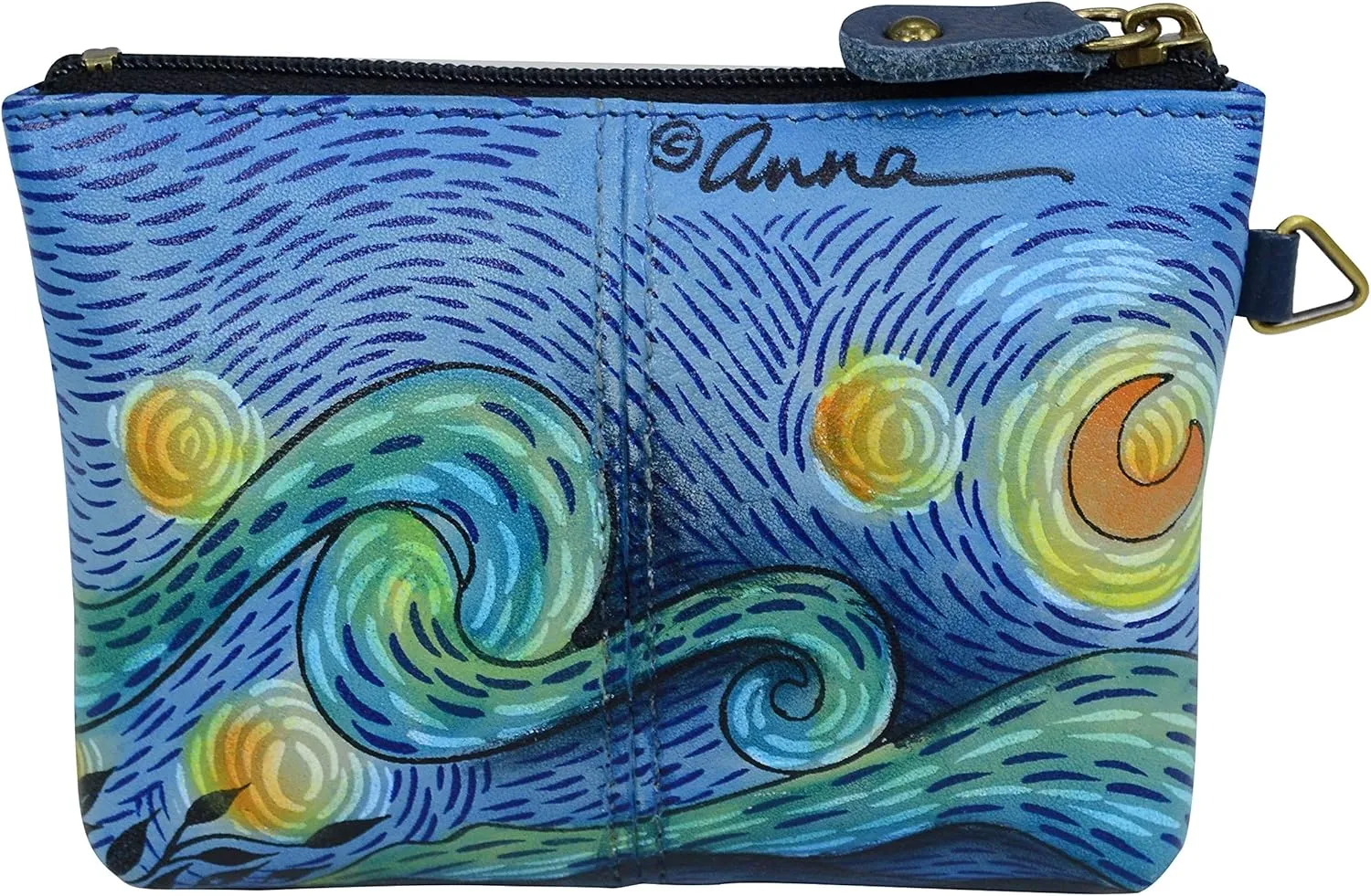 Anna by Anuschka Women's Hand Painted Leather Coin Pouch Purse