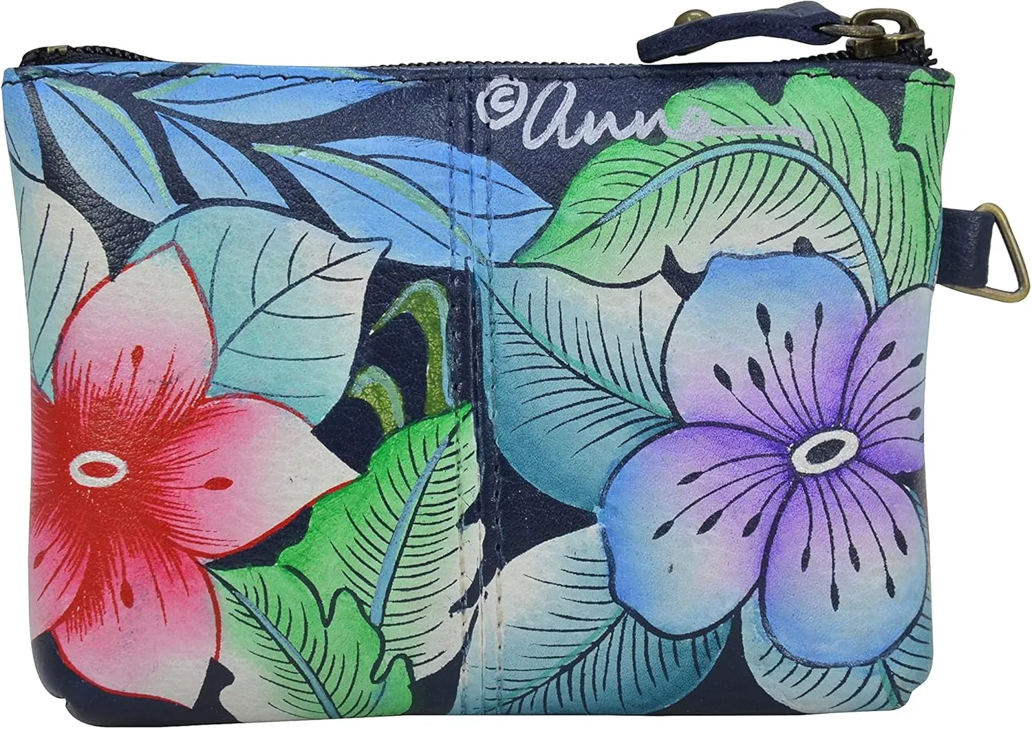 Anna by Anuschka Women's Hand Painted Leather Coin Pouch Purse