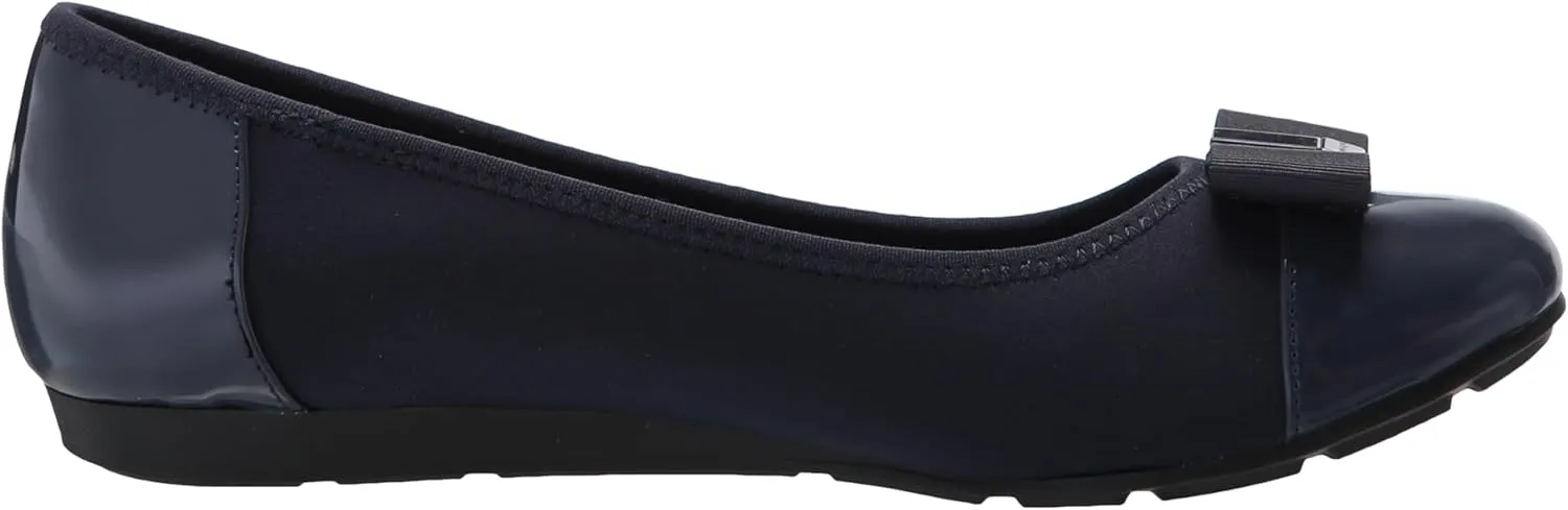 Anne Klein Sport Womens Alive Patent Slip On Ballet Flats