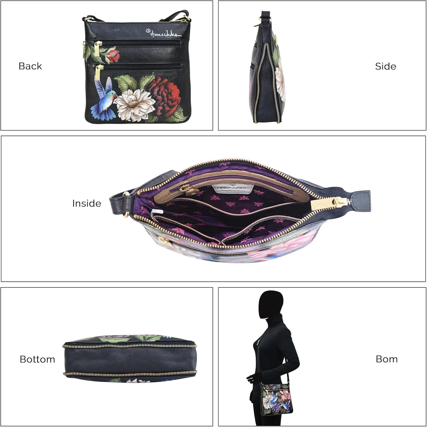 Anuschka Expandable Travel Crossbody-550