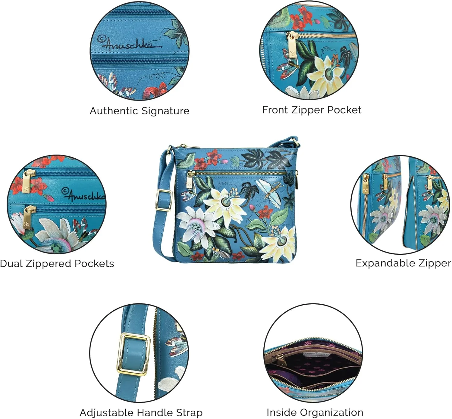 Anuschka Expandable Travel Crossbody-550