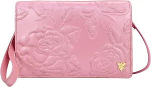 Anuschka Women's Original Hand-Painted Leather 4-in-1 Organizer Crossbody