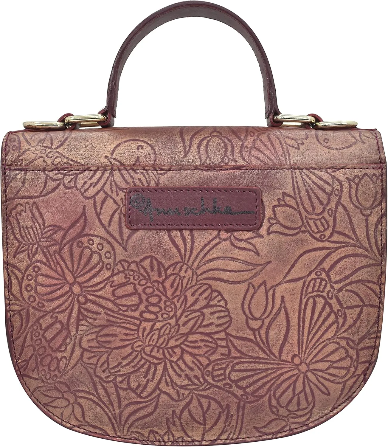 Anuschka Women's Original Head-Painted Leather Small Flap Crossbody