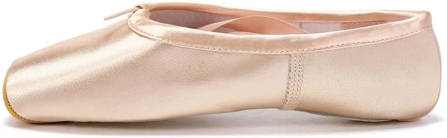 AOQUNFS Girls Ballet Pointe Shoes Satin Professional Dance Shoes Sewn Ribbon for Women,NTL