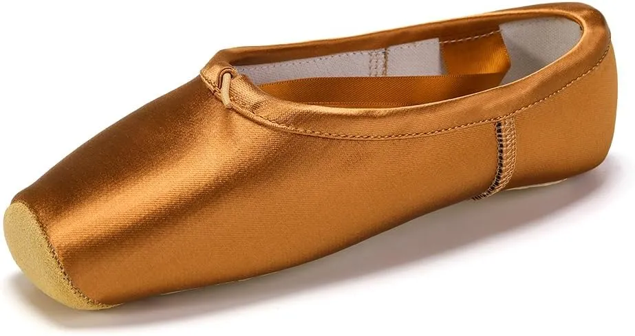 AOQUNFS Girls Ballet Pointe Shoes Satin Professional Dance Shoes Sewn Ribbon for Women,NTL