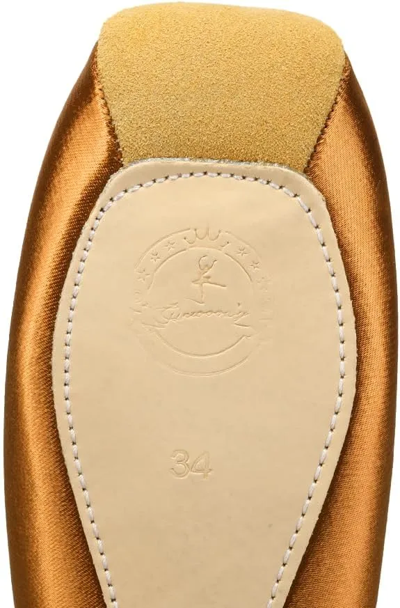 AOQUNFS Girls Ballet Pointe Shoes Satin Professional Dance Shoes Sewn Ribbon for Women,NTL