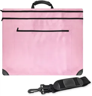 Aphse 19 * 23 Art Portfolio Bag, Art Portfolio Case with Nylon Shoulder, Light Weight Waterproof Poster Board Storage Bag, Portfolio Folder for Artwork(Pink, 19 inches x 23 inches)