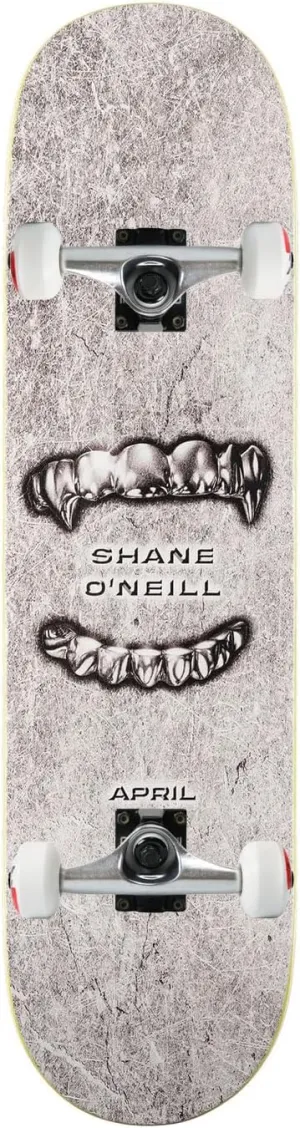 April Skateboard Assembly Shane O Neill Grills Silver 8.25" x 31.92" Complete