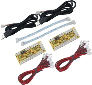 Arcade Game Controller USB Encoder Zero Delay 2 Player to Joystick Button for PC MAME Raspberry Pi Retro