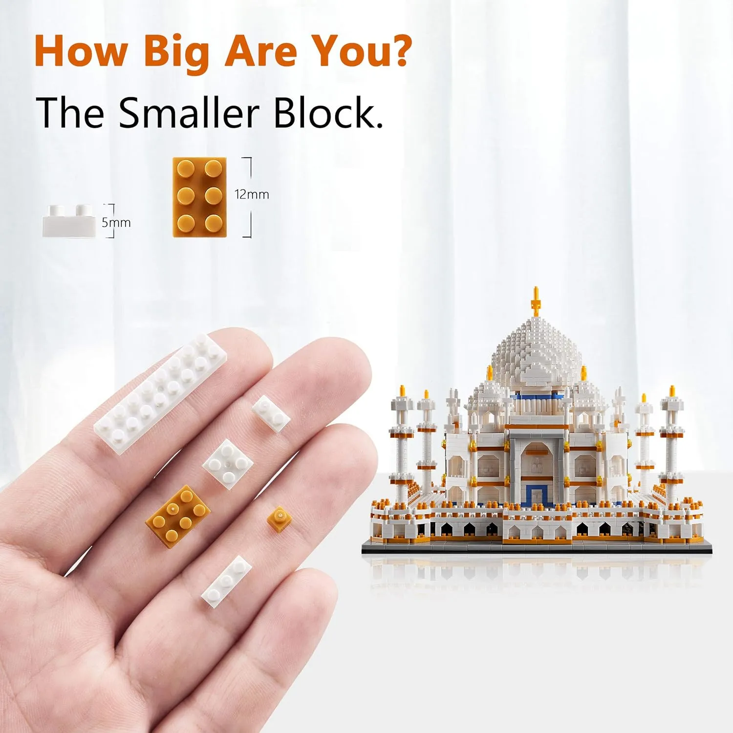 Architechture Series for Adults and Teens,Taj Mahal Building Set,Model Contruction Kit 3950 PCS,Micro Block Set,New Seven Wonders,Landmark Model