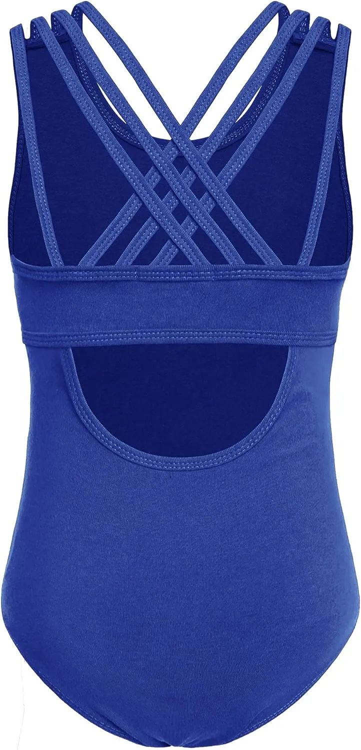 Arshiner Girls Ballet Leotards Dance Gymnastic Outfits Crisscross Straps Sleeveless Tank Dancewear