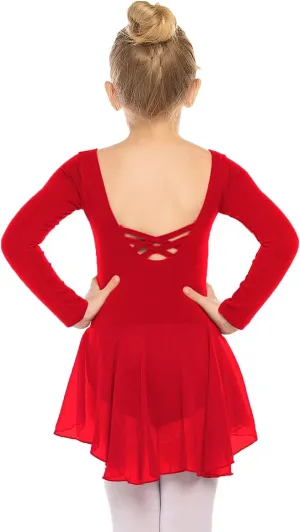 Arshiner Kids Girls Classic Long Sleeve Leotard Dance Ballet Dress