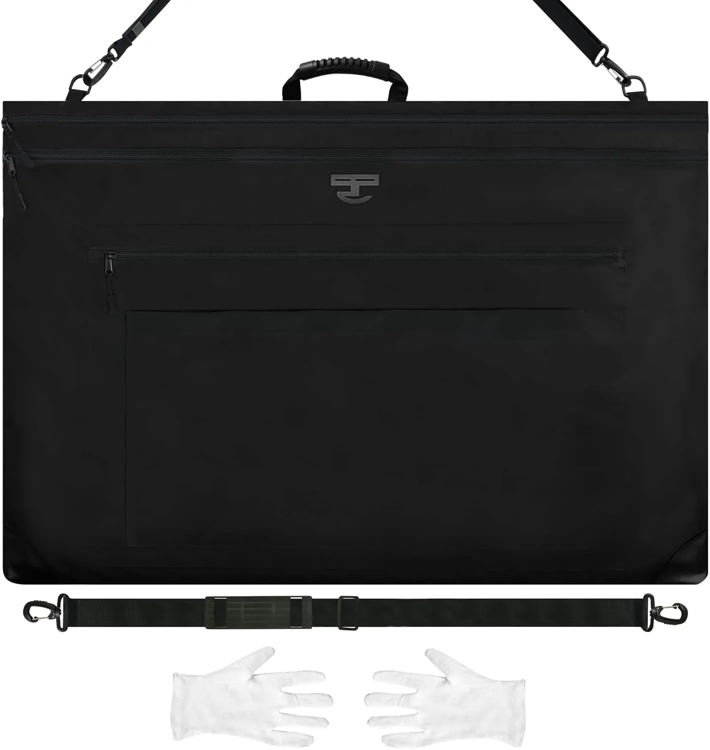Art Portfolio (95,2 x 65,02 cm) Made of waterproof 600D polyester with adjustable shoulder strap and Cotton Gloves.