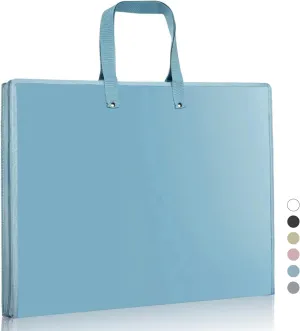 Art Portfolio Bags Storage Books (23.2 * 18.1inches) for Art Portfolio Folder, Posters Storage Bag with Zipper and Handle Mesh Folder Organizers for Poster, Painting Blue