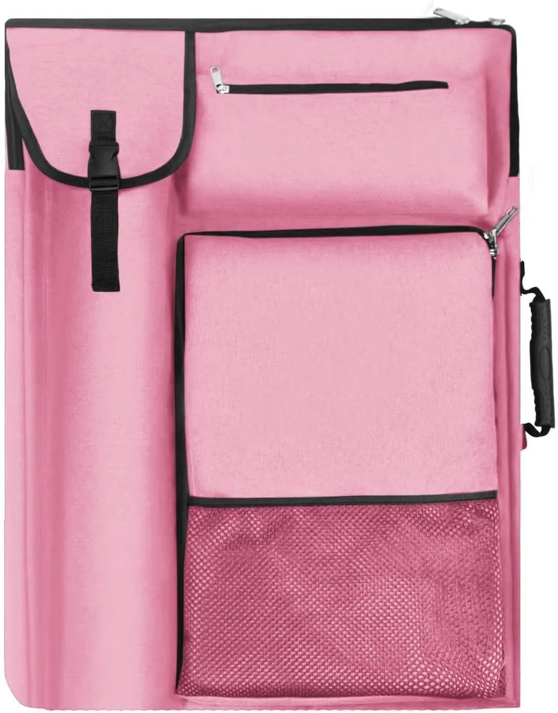 Art Portfolio Case 18 X 24,art Portfolio With Backpack & Tote Bag For Artwork,medium Art Case Size Bright Pink(Neon Pink).