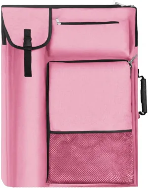 Art Portfolio Case 18 X 24,art Portfolio With Backpack & Tote Bag For Artwork,medium Art Case Size Bright Pink(Neon Pink).