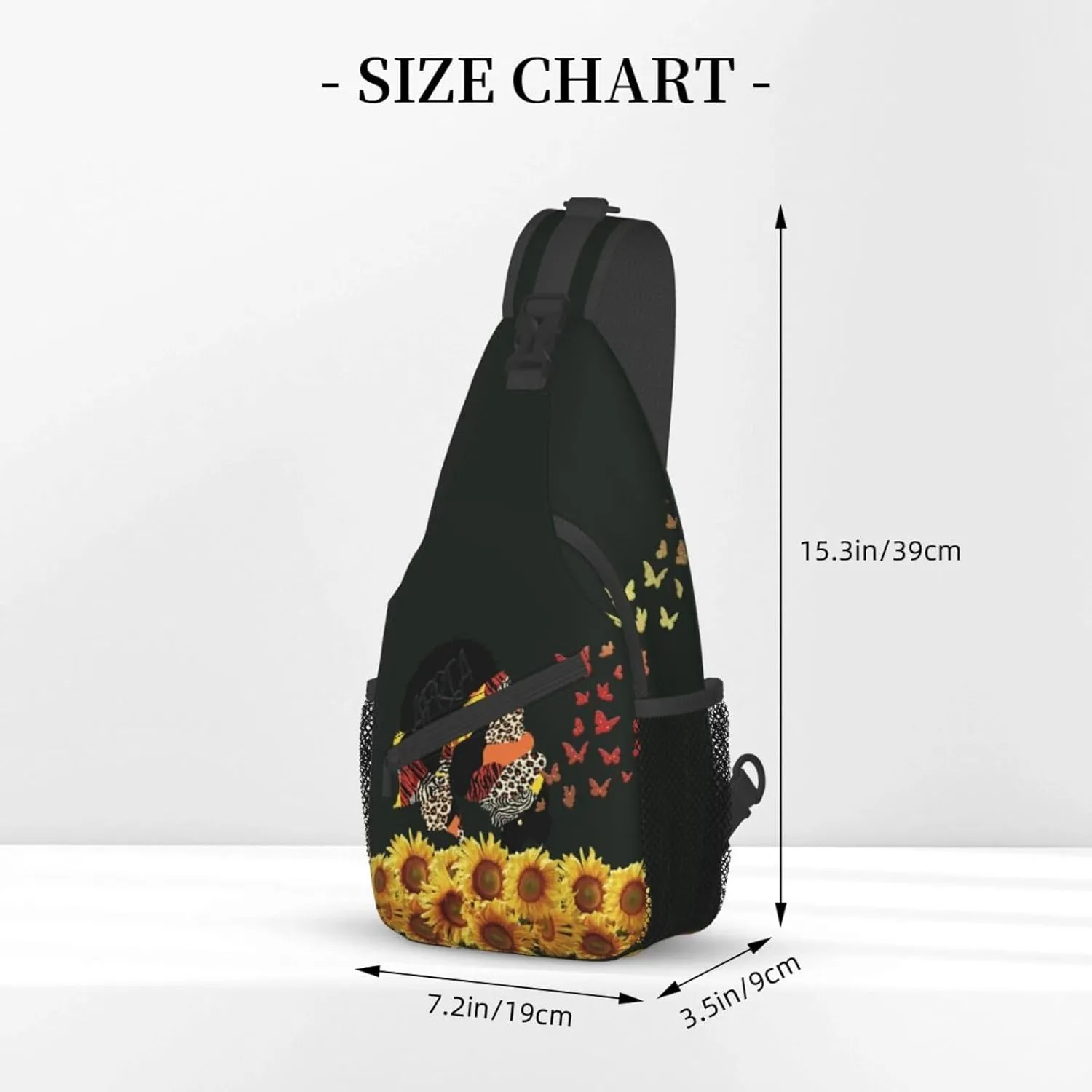 ASYG African American Womens Sling Bag African Women Crossbody Chest Daypack Casual Backpack Womens Shoulder Bag