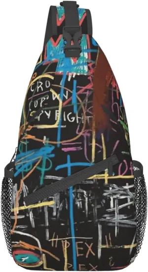 ASYG Graffiti Sling Bag Funny Crossbody Chest Daypack Casual Backpack Cool Shoulder Bag Hip Hop Bag