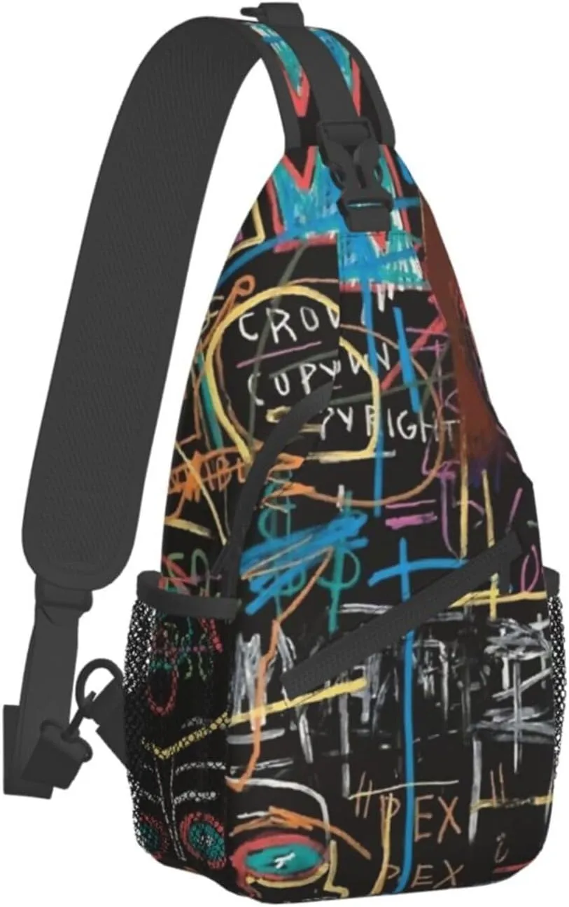 ASYG Graffiti Sling Bag Funny Crossbody Chest Daypack Casual Backpack Cool Shoulder Bag Hip Hop Bag