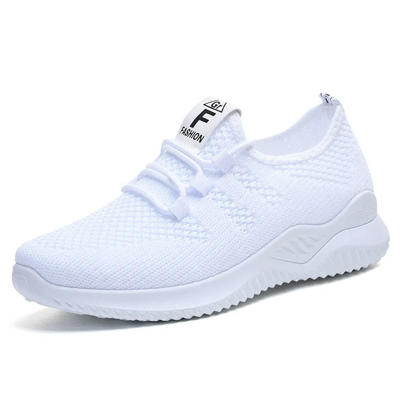 Athletic Shoes - Breathable Mesh Lace Up Athletic