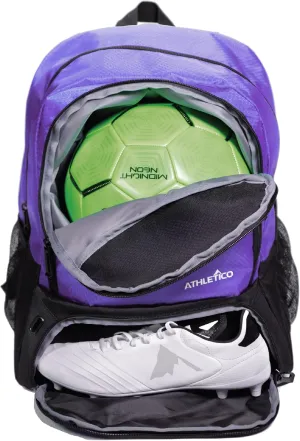 Athletico Youth Soccer Bag - Soccer Backpack & Bags for Basketball, Volleyball & Football | Includes Separate Cleat and Ball Compartment