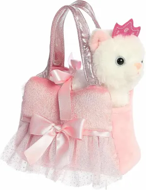 Aurora® Fashionable Fancy Pals™ Princess Kitty™ Tutu Stuffed Animal - Plush with Stylish Purse for Dress Up Fun - Perfect for Kids 3  Years, Costumes, and Birthdays - White 7 Inches