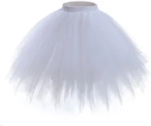 AWAYTR Adult Tutus Skirts for Women - 4 Layers Tutu Skirt for Halloween Costume