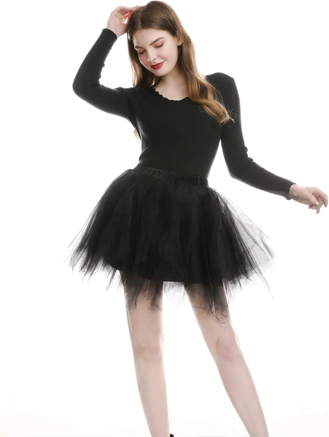 AWAYTR Adult Tutus Skirts for Women - 4 Layers Tutu Skirt for Halloween Costume