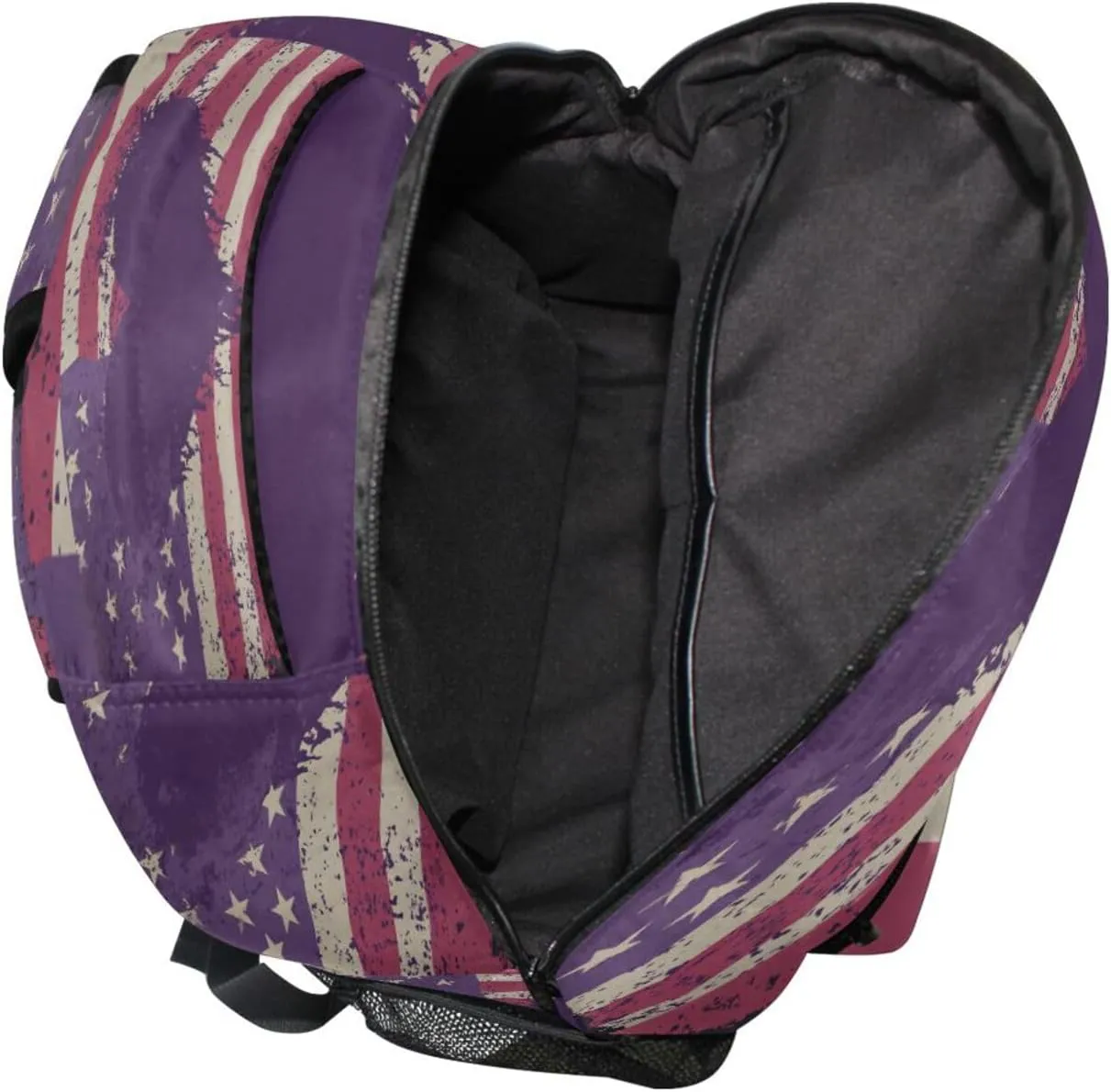 Backpack for Men and Women Fashion Business Work Bag with Chest Strap Gift Men & Women Purple Heart Day bird