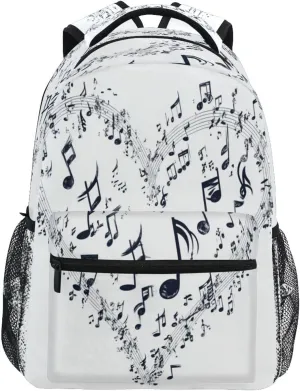Backpack for Men Women Fashion Laptop Bag with Chest Strap for Business Work College Travel Trip Electrocardiogram