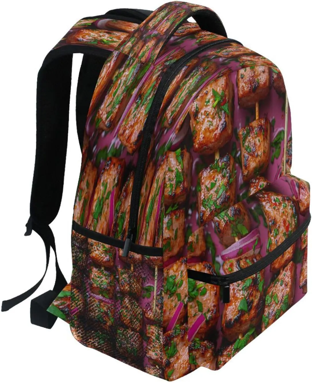 Backpack for Unisex Adult Waterproof Diaper Bag Backpack with Chest Strap for College Work Turkish Kebabs Greek Style