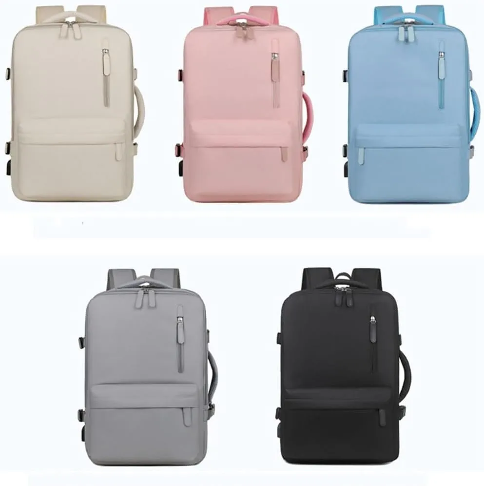 Backpack with expandable capacity for business, travel, and large capacity backpack(Blue)