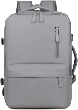 Backpack with expandable capacity for business, travel, and large capacity backpack(Gray)