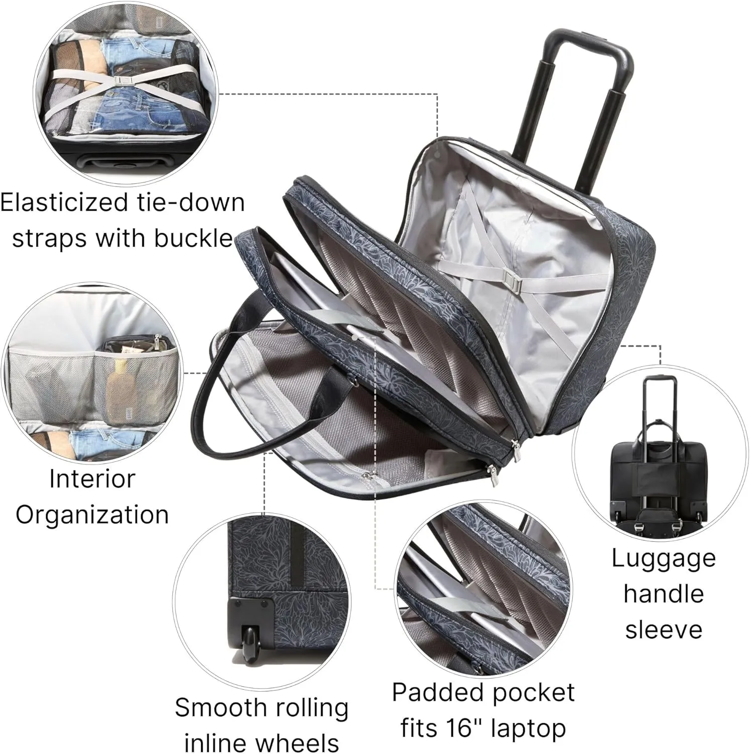 Baggallini Women's 2 Wheel Tote