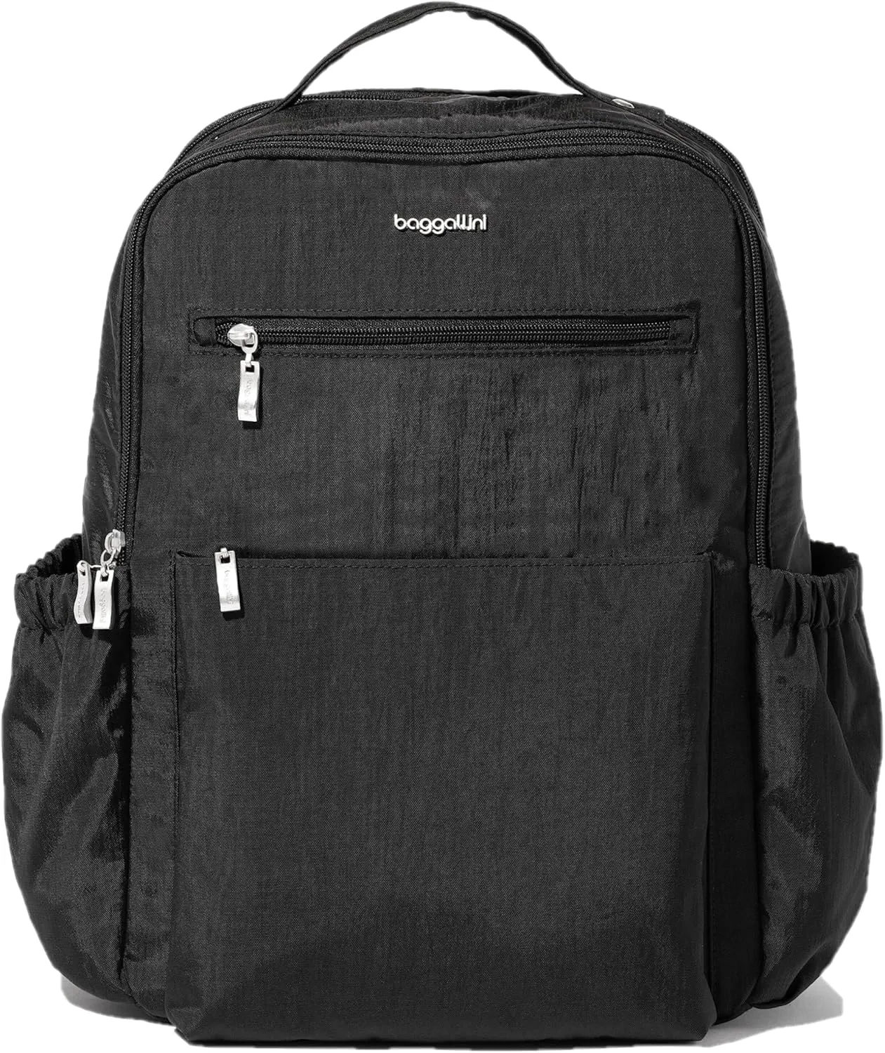 Baggallini Women's Tribeca Expandable Laptop Backpack, Black
