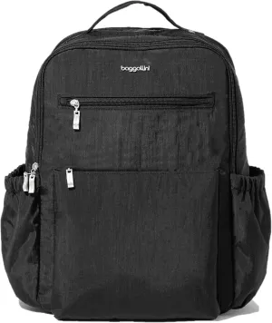 Baggallini Women's Tribeca Expandable Laptop Backpack, Black
