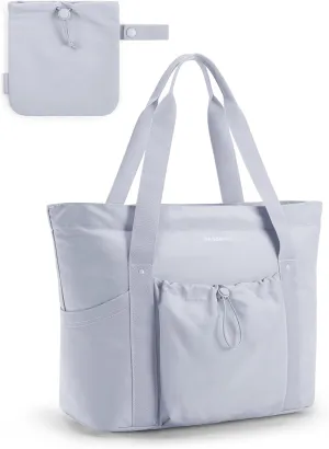 BAGSMART Tote Bag for Women, Tote Shoulder Bag with Laptop Compartment and Zipper Handbag for Travel, Work
