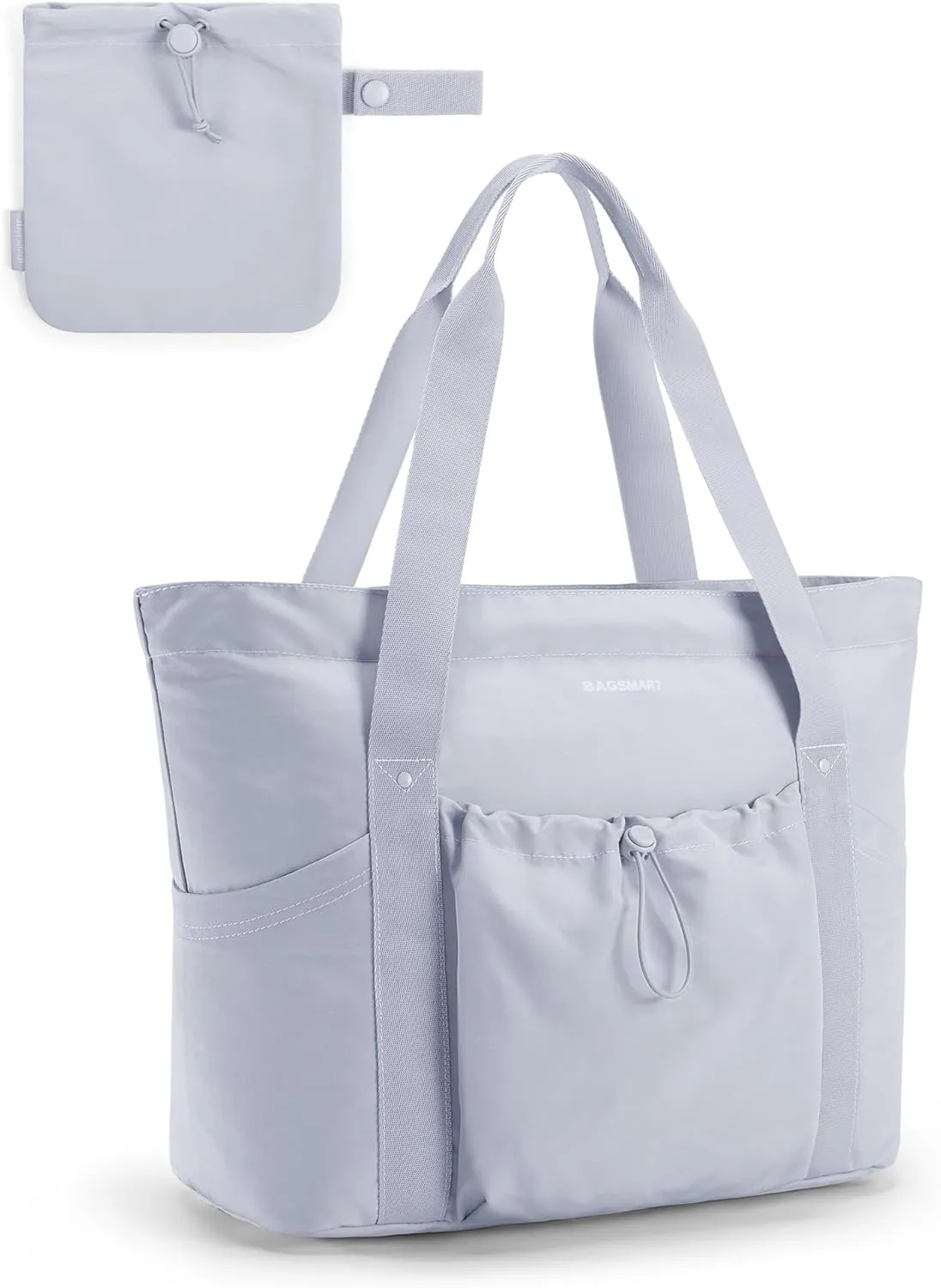 BAGSMART Tote Bag for Women, Tote Shoulder Bag with Laptop Compartment and Zipper Handbag for Travel, Work