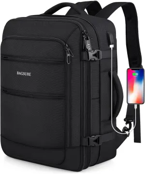 Bagsure Travel Backpack, 42L Carry on Luggage, Flight Approved Expandable Backpack, Laptop Backpack