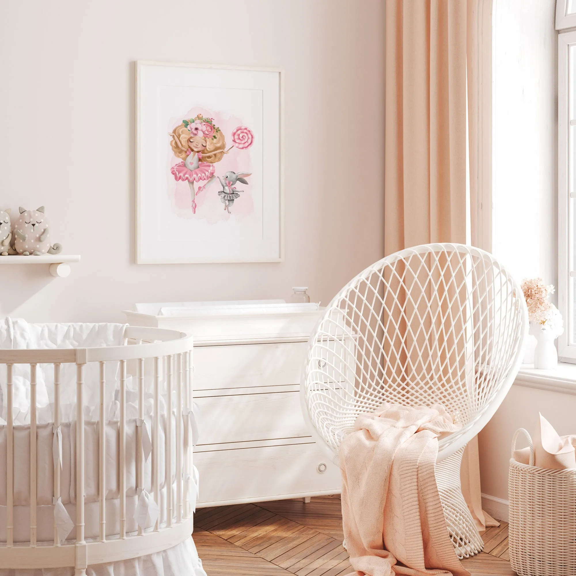 Ballerina & Bunny Print