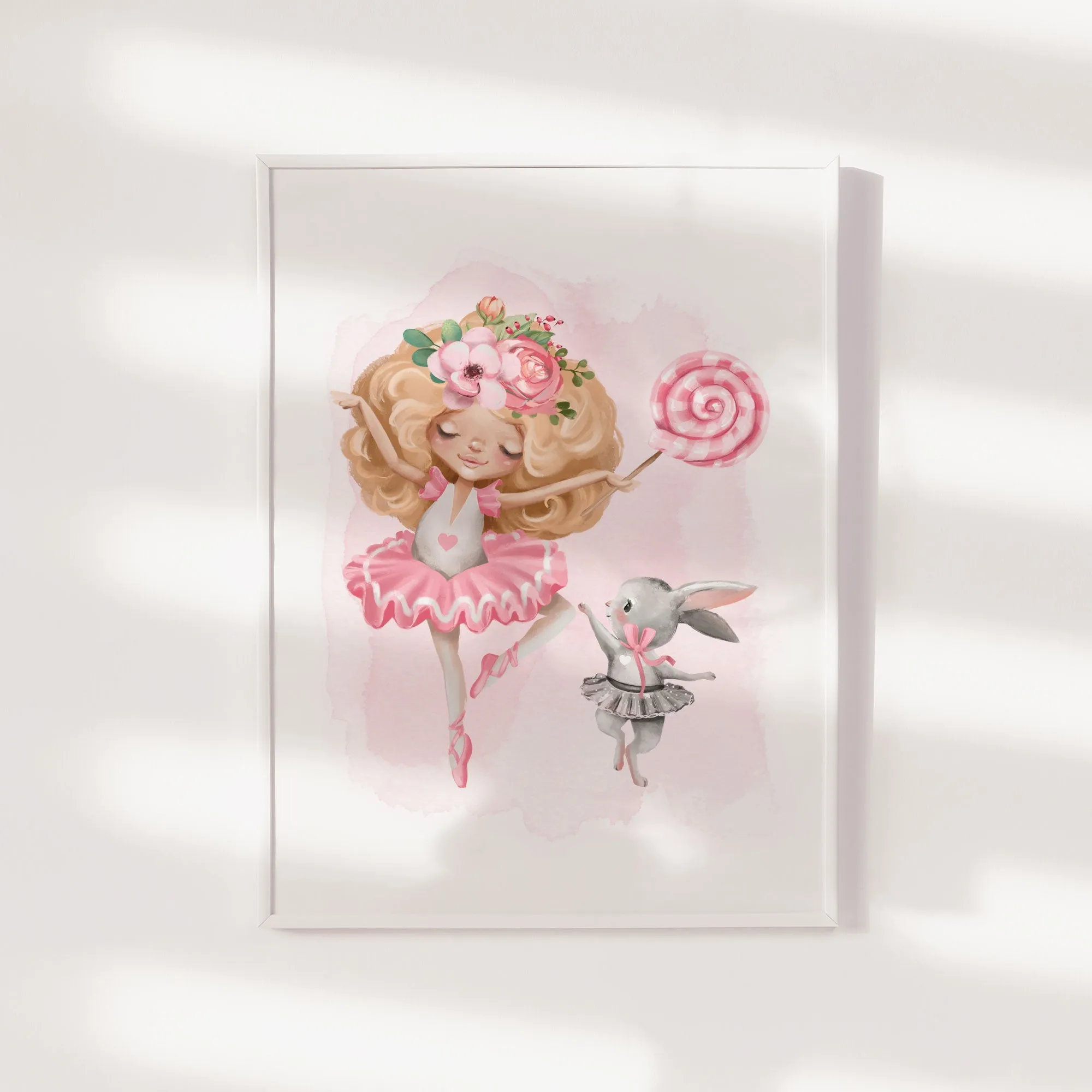Ballerina & Bunny Print