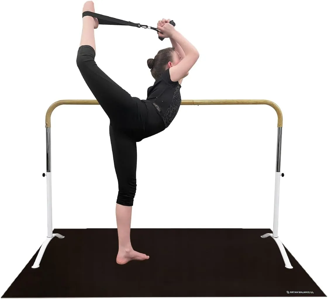 Ballet Barre 8ft for Studio – Single and Double Bar Ballet Barre Ideal for Stretch, Pilates, Dance, Fitness and Workouts