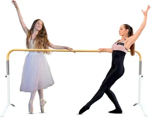 Ballet Barre 8ft for Studio – Single and Double Bar Ballet Barre Ideal for Stretch, Pilates, Dance, Fitness and Workouts