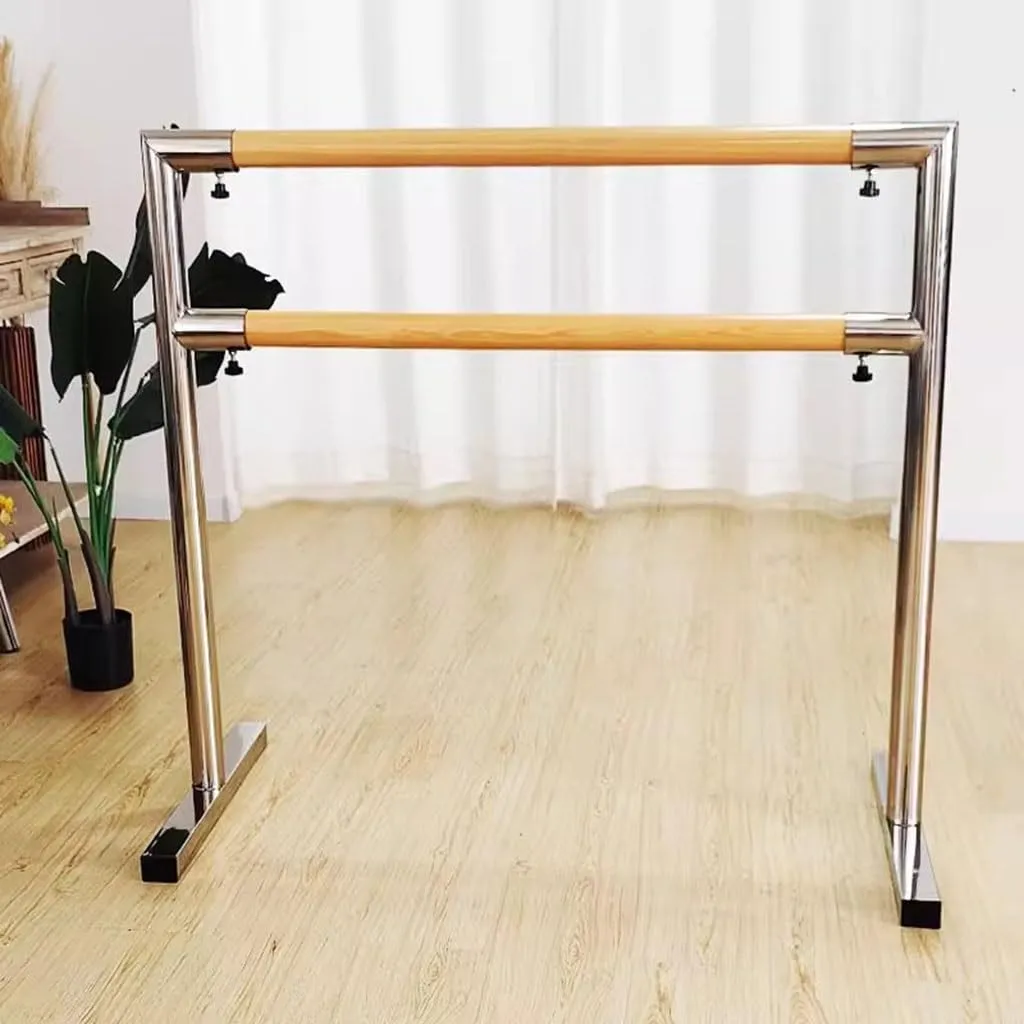 Ballet Barre Mobile, Professional Lifting Ballet Bar Portable Stretch Active Workouts, Freestanding Adjustable 80-115Cm Dance Bar (Silver 2.5M/8.2FT)
