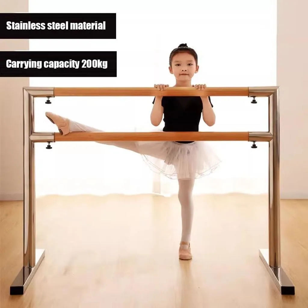 Ballet Barre Mobile, Professional Lifting Ballet Bar Portable Stretch Active Workouts, Freestanding Adjustable 80-115Cm Dance Bar (Silver 2.5M/8.2FT)