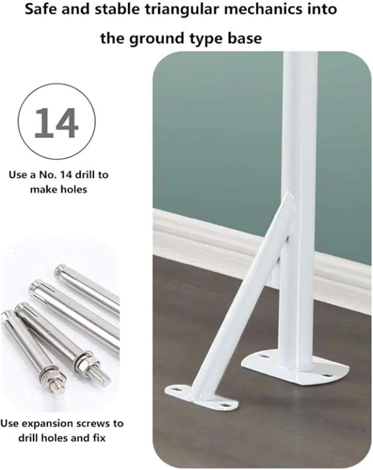 Ballet Barre,Double Ballet Bar Dancing Stretching Pole, Portable Freestanding Ballet Equipment for Adult & Kids, Fitness Dance Bar Ballet Stick (White 150cm)