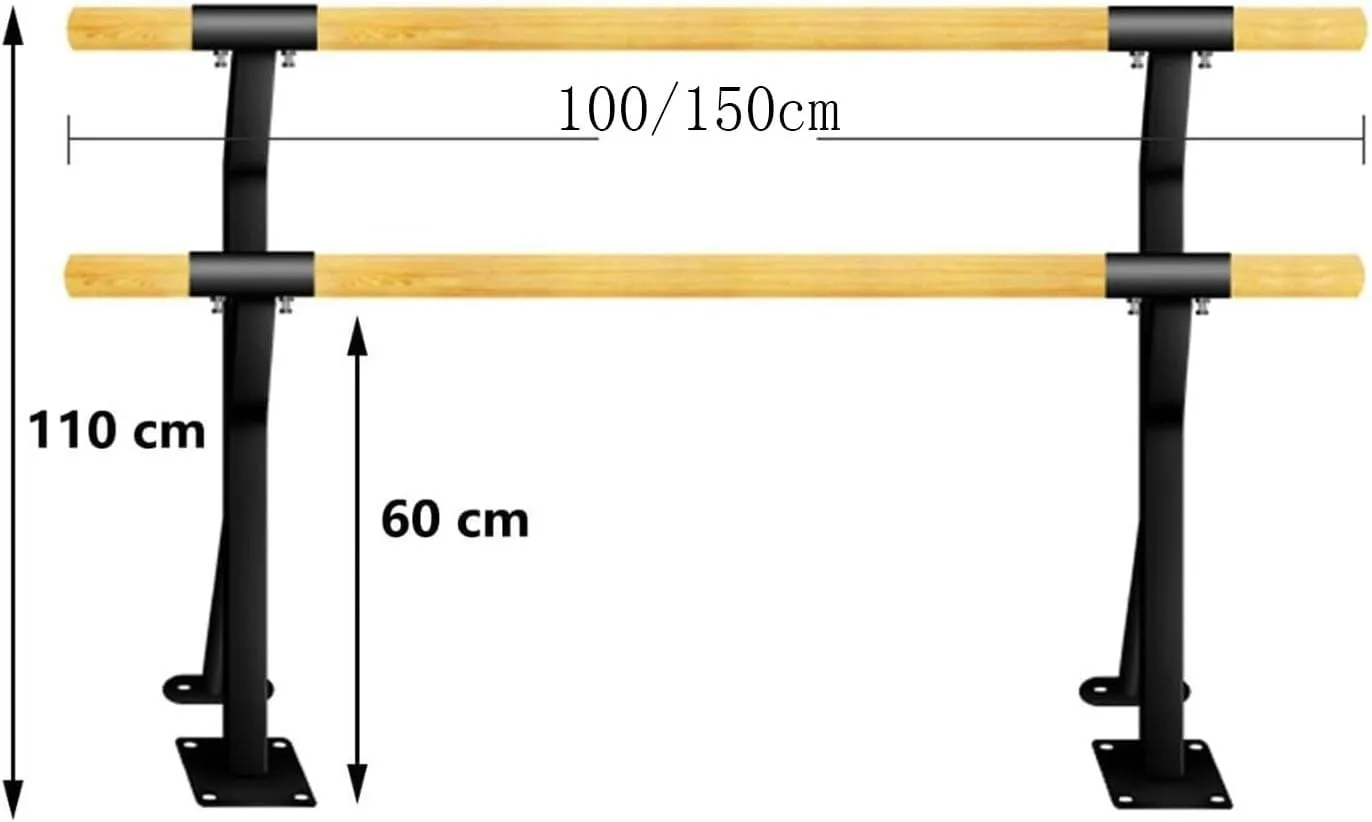 Ballet Barre,Freestanding Dance Stick, Portable Pole Mobile Stretching Dance Bar, Ballet Training Exercise Equipment for Workout (Black 150cm)