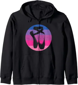 Ballet Dancing Vintage Ballet Slippers Zip Hoodie