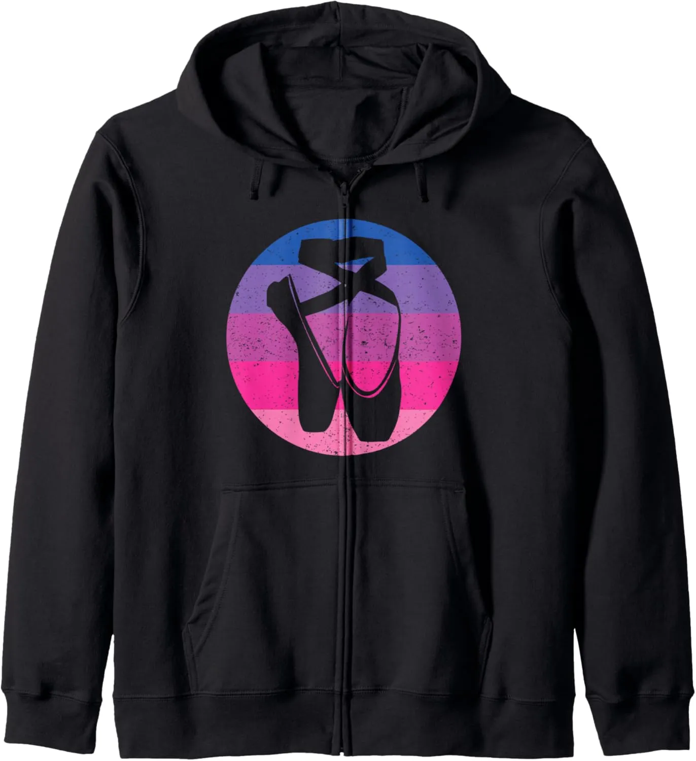 Ballet Dancing Vintage Ballet Slippers Zip Hoodie